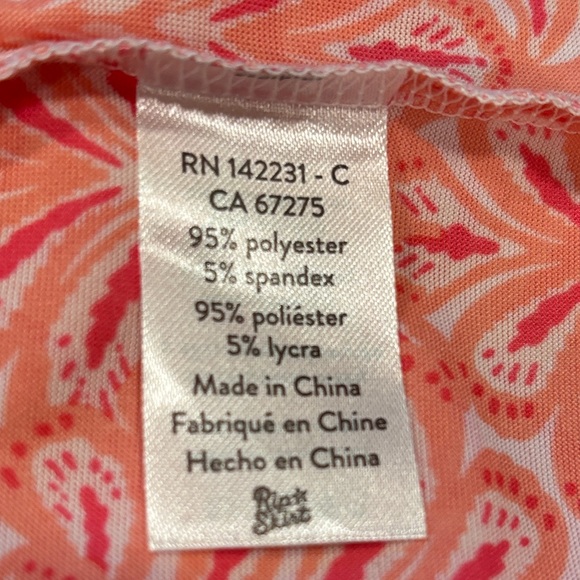 Ripskirt Hawaii Pink Patterned Long Sleeve 1/4 Zip Pullover in Shell Coral NWT - Picture 11 of 12